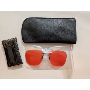 Clip On Blue Light Blocking Glasses Flip-up Design Orange - Computer, TV, Gaming